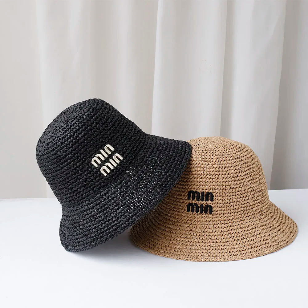 Handmade High Quality Letter Embroidery Sun Hat