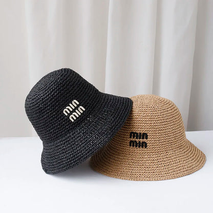 Handmade High Quality Letter Embroidery Sun Hat
