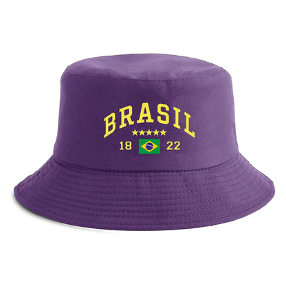 Unisex Brasil Flag Print Bucket Hat