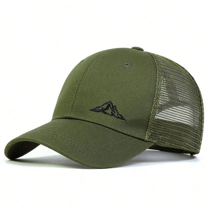 Unisex Mountain Range Embroidery Baseball Net Caps