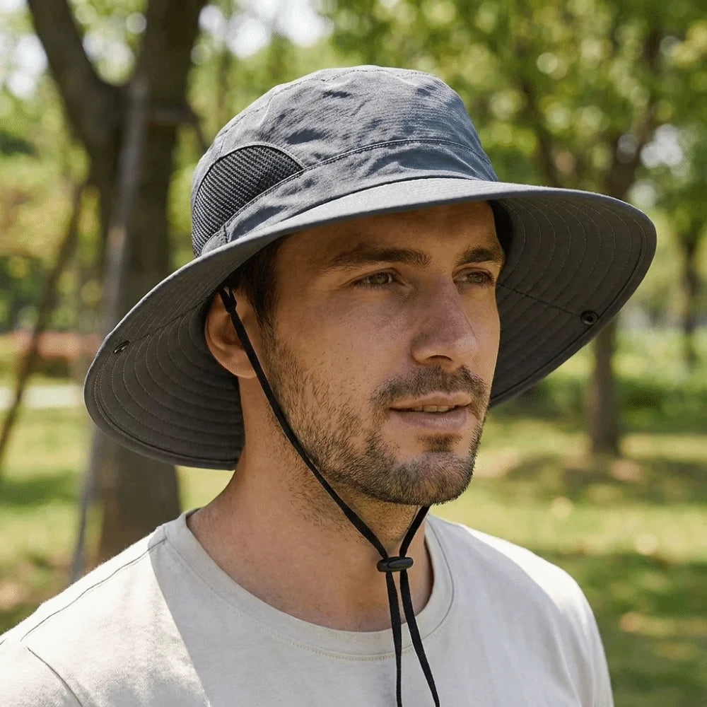 Foldable Large Brim Polyester UV Protection Bucket Hat