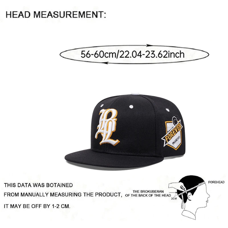 3D Embroidered P Letter Streetwear Snapback Cap