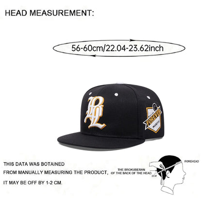 3D Embroidered P Letter Streetwear Snapback Cap