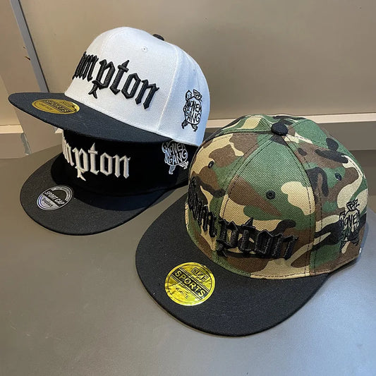 Compton Adjustable Unisex Hip-Hop Trucker Snapback Cap