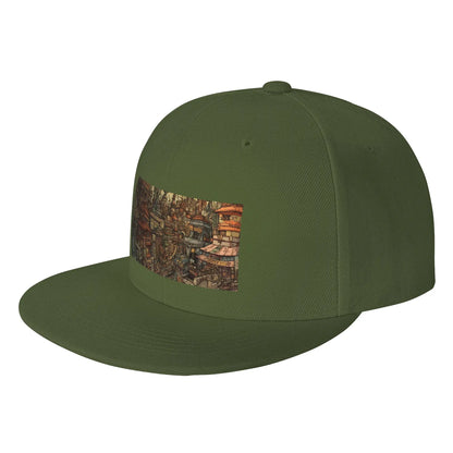 Angular Cityscape Snapback Cap