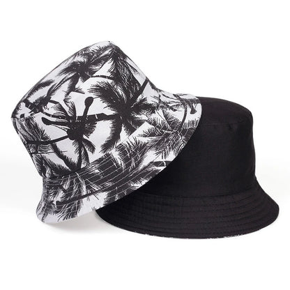 Fisherman Hat Trendy Printed Coconut Tree Bucket Hat