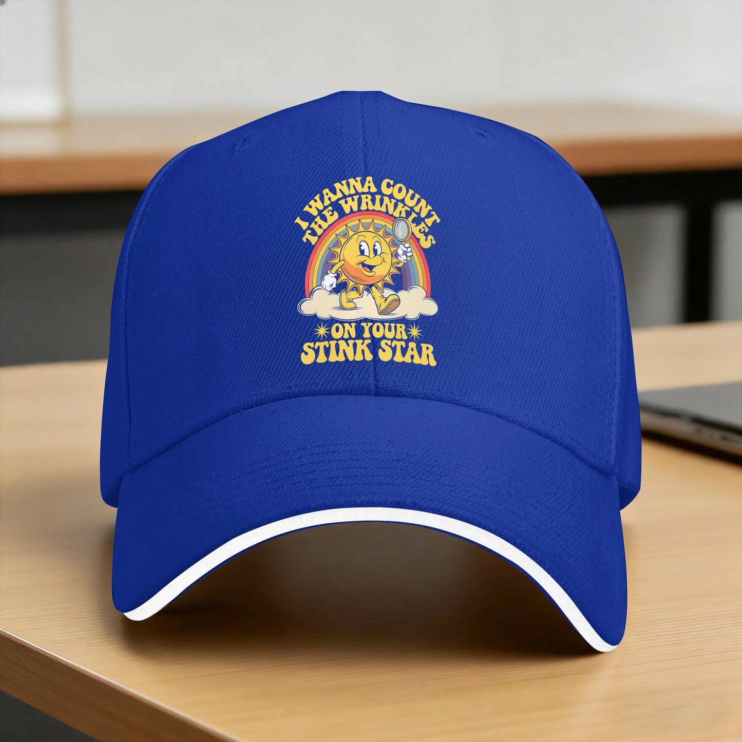 I Wanna Count The Wrinkles Funny Couple Baseball Cap