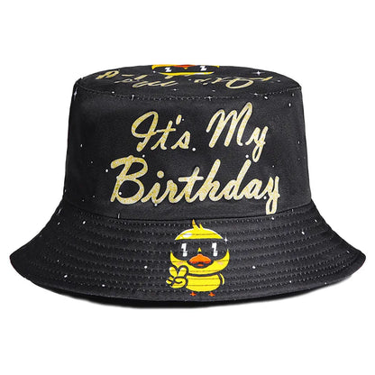1pc Trendy Printed Double Sided Bucket Hat