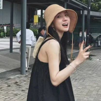 Big Wide Brim Linen Sun Hat