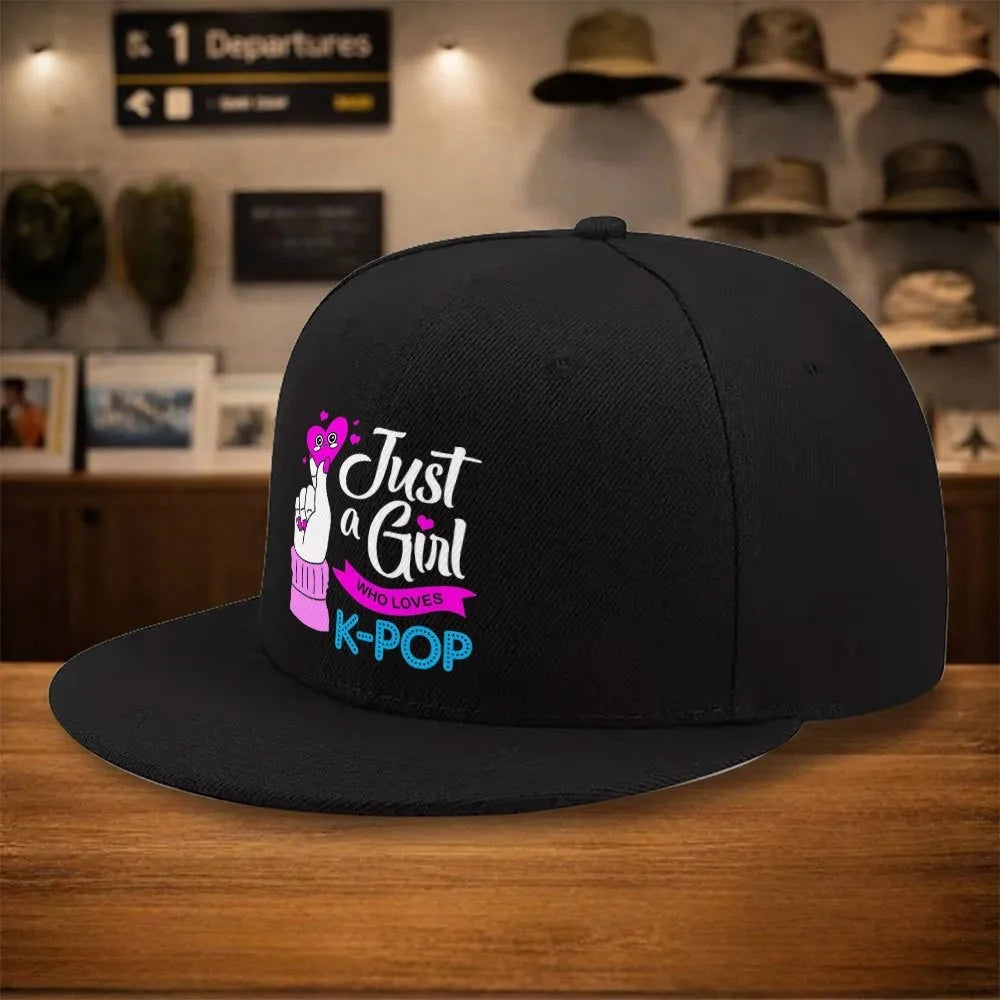 K Pop Finger Heart Snapback Cap