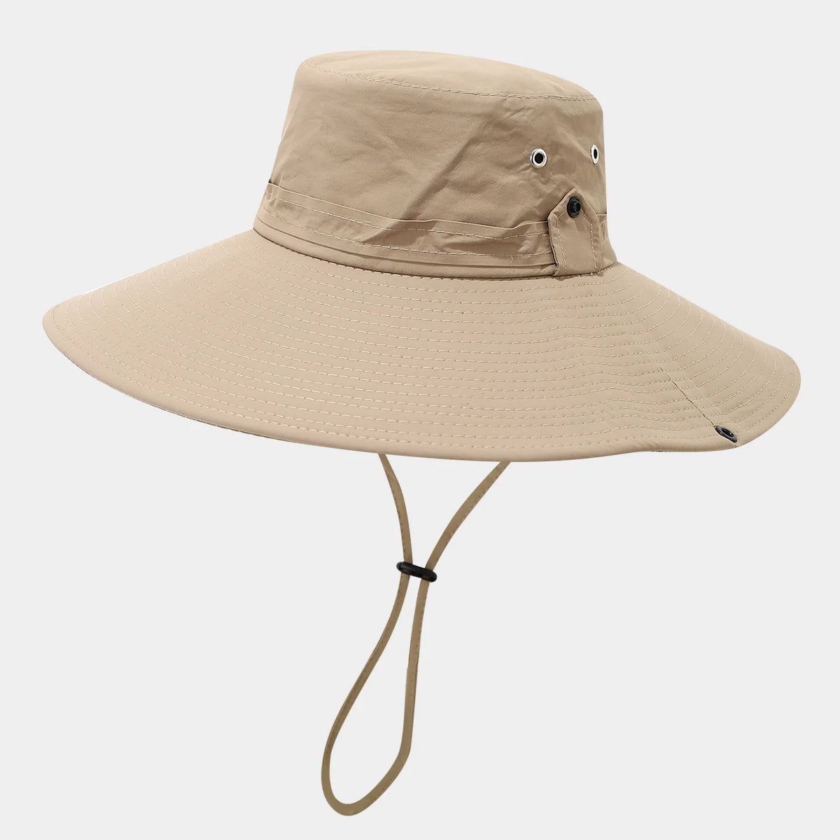 12cm Wide Brim Water-Resistant Quick-Dry Bucket Hat