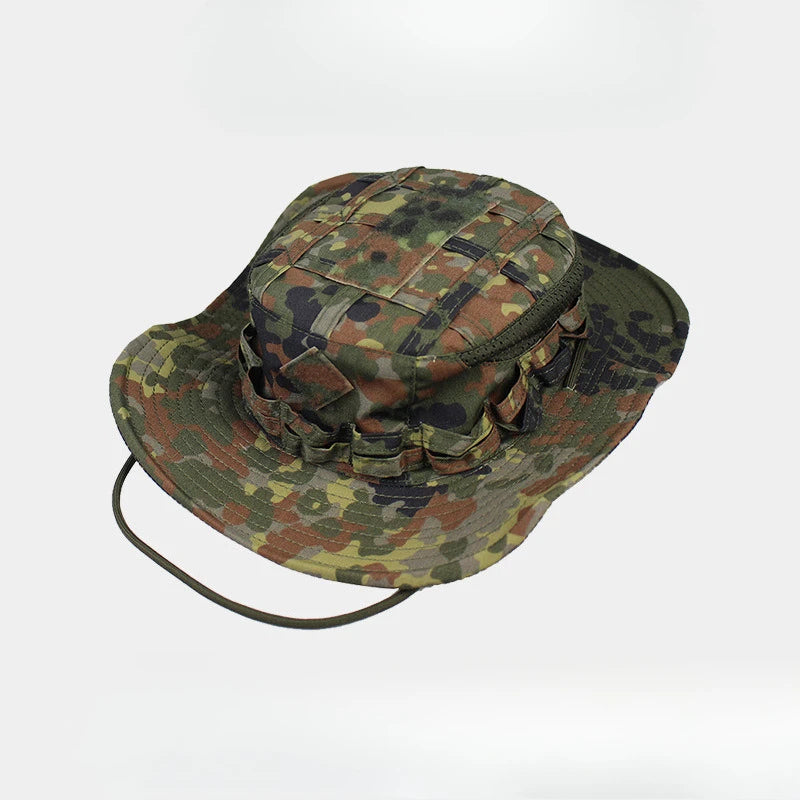 Tactical Square Pocket Outdoor Fishing Bucket Hat
