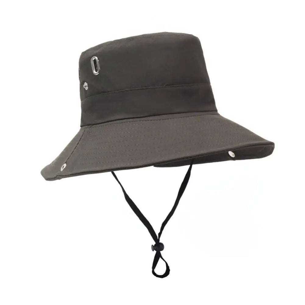 Quick-Dry Bucket Hat With Adjustable Wind Cord