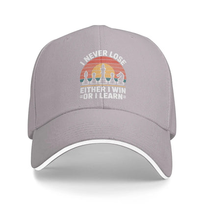 I Win Or Learn Chess Baseball Cap