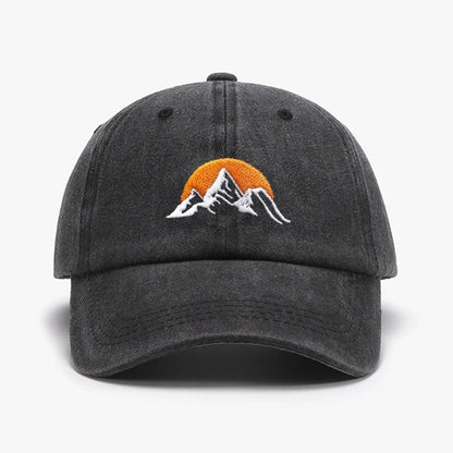 1pc Unisex Embroidered Sunset Baseball Hat Solid Color Adjustable Outdoor Casual Sport Soft Trucker Hat Suitable For Daily Wear