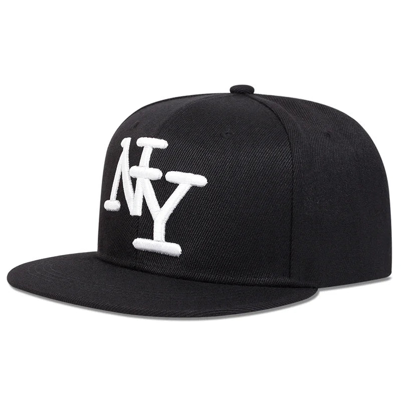 Unisex Letter Embroidered Hip Hop Snapback Cap