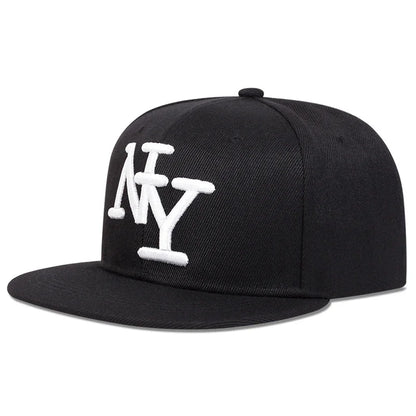 Unisex Letter Embroidered Hip Hop Snapback Cap