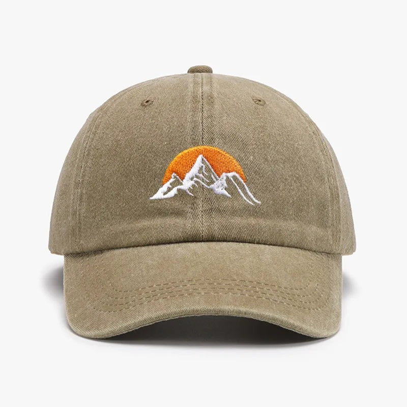 1pc Unisex Embroidered Sunset Baseball Hat Solid Color Adjustable Outdoor Casual Sport Soft Trucker Hat Suitable For Daily Wear