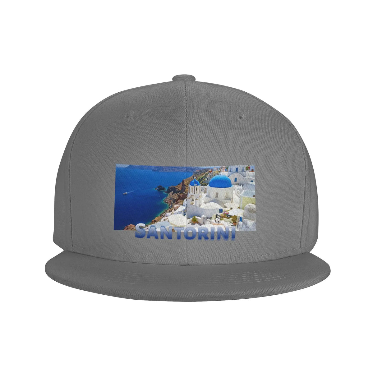 Santorini Greek Islands Callisc Flat Brim Snapback Cap