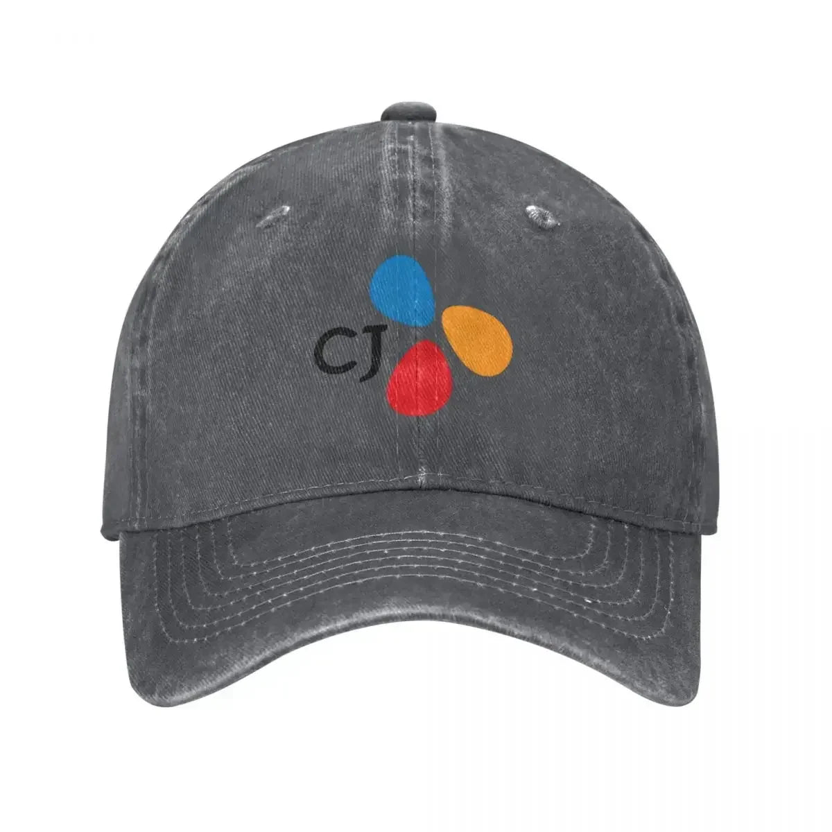 CJ Group Logo Vintage Distressed Washed Baseball Cap Hat