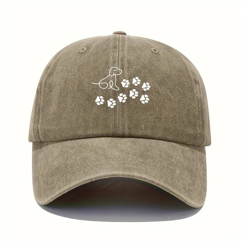 Cute Dog Paw Print Baseball Cap