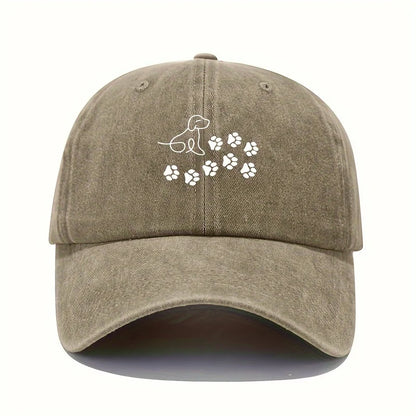 Cute Dog Paw Print Baseball Cap