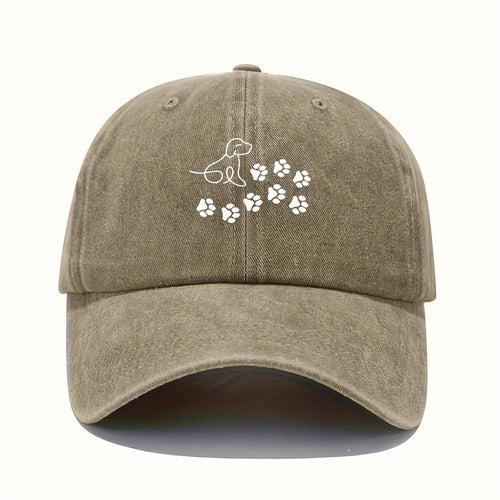 Cute Dog Paw Print Baseball Cap