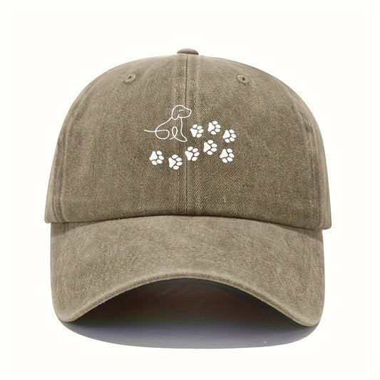 Cute Dog Paw Print Baseball Cap