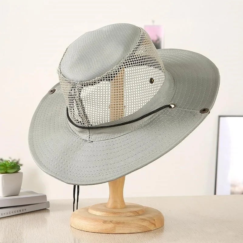 Breathable Mesh Collapsible Outdoor Fishing Bucket Hat