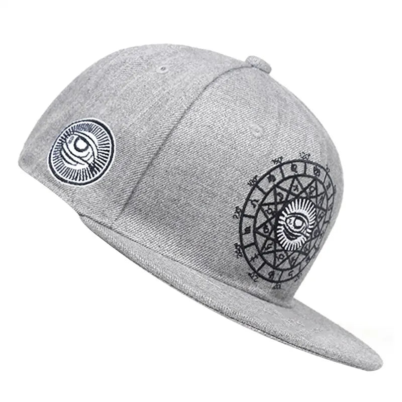 Eyes Letter Embroidered Hip-Hop Adjustable Snapback Cap