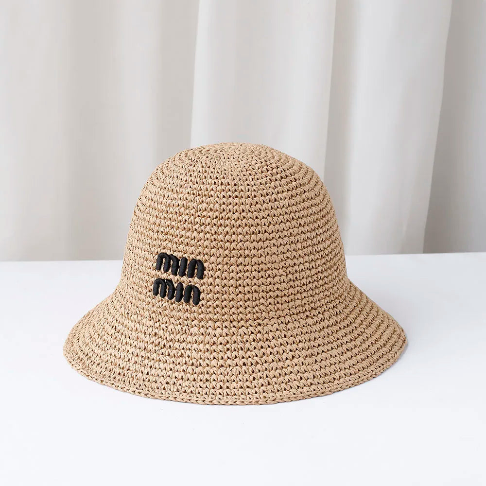 Handmade High Quality Letter Embroidery Sun Hat