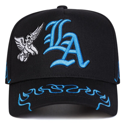 Gothic LA Angel Embroidery Baseball Cap