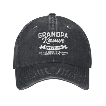 Grandpa Knows Everything Baseball Cap