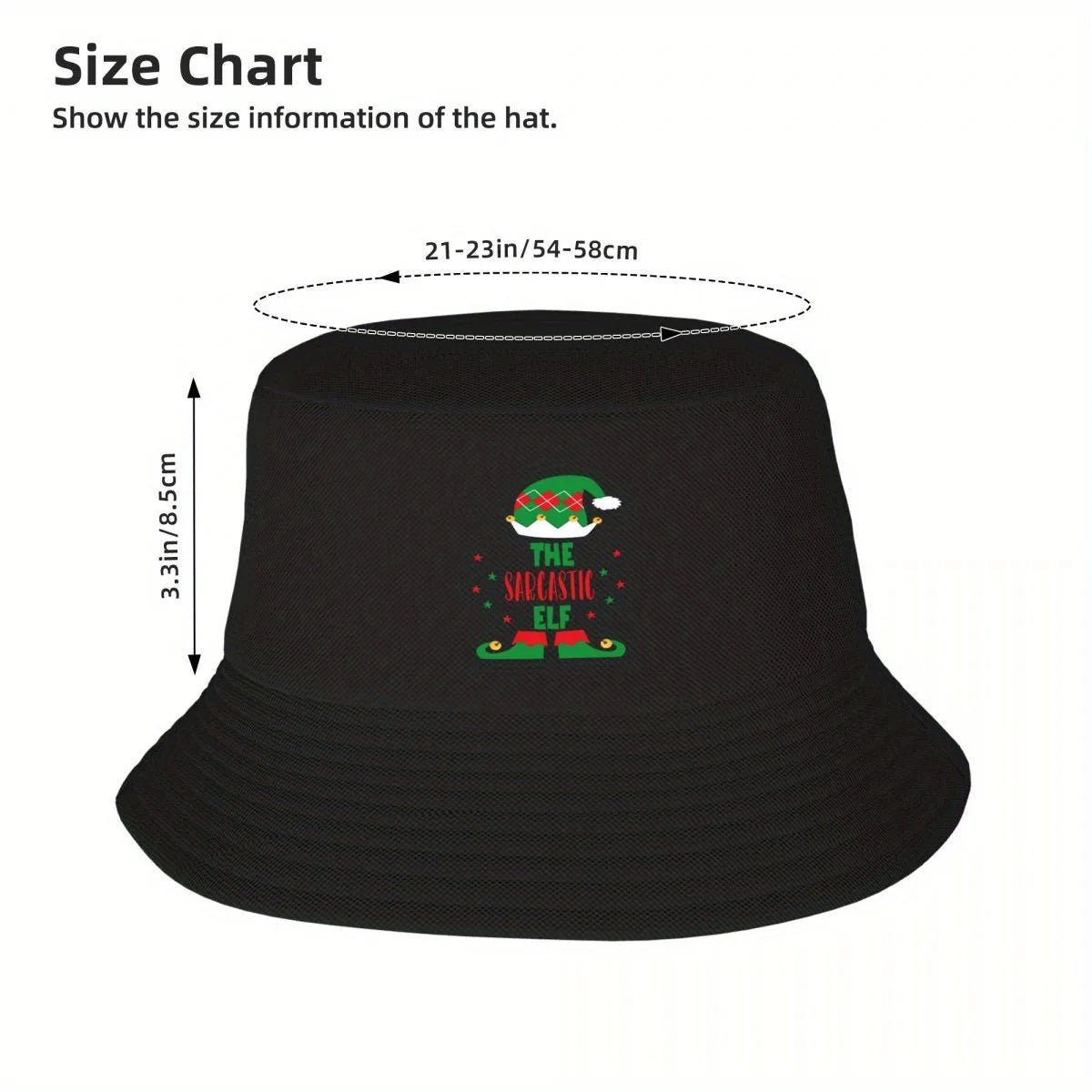Sarcastic Elf Whimsical Christmas Creation Bucket Hat Women Men