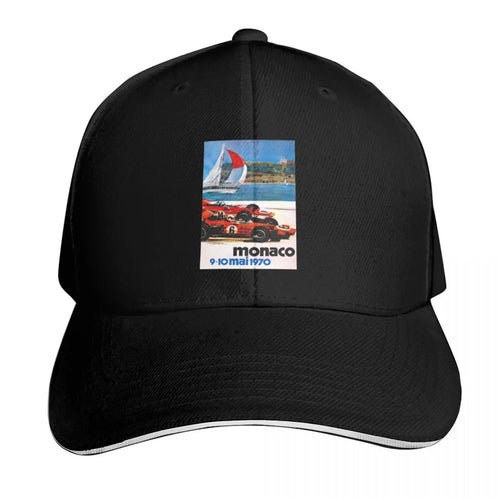 Monaco 1970 Vintage Auto Racing Baseball Cap