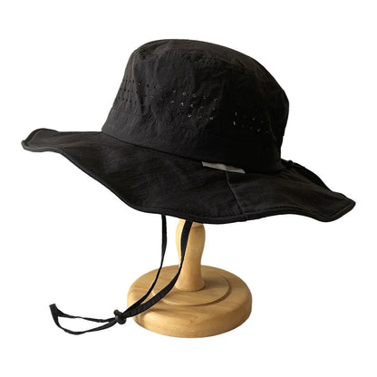 Breathable Wide Brim Quick-Dry Sun Protection Bucket Hat