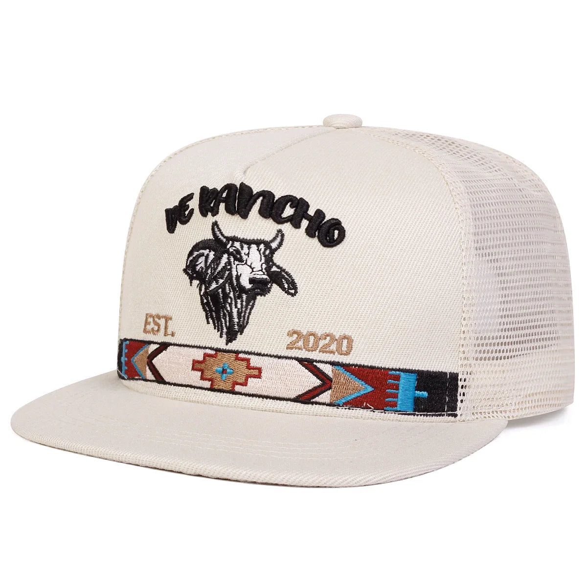 Bullhead Letter Embroidered Mesh Snapback Cap