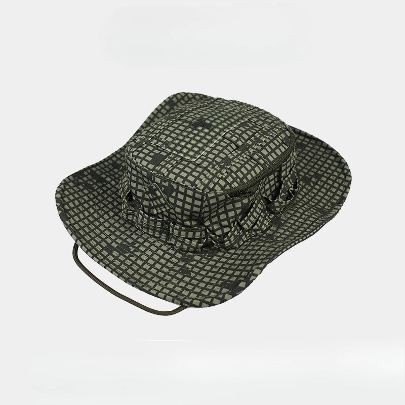 Tactical Square Pocket Outdoor Fishing Bucket Hat