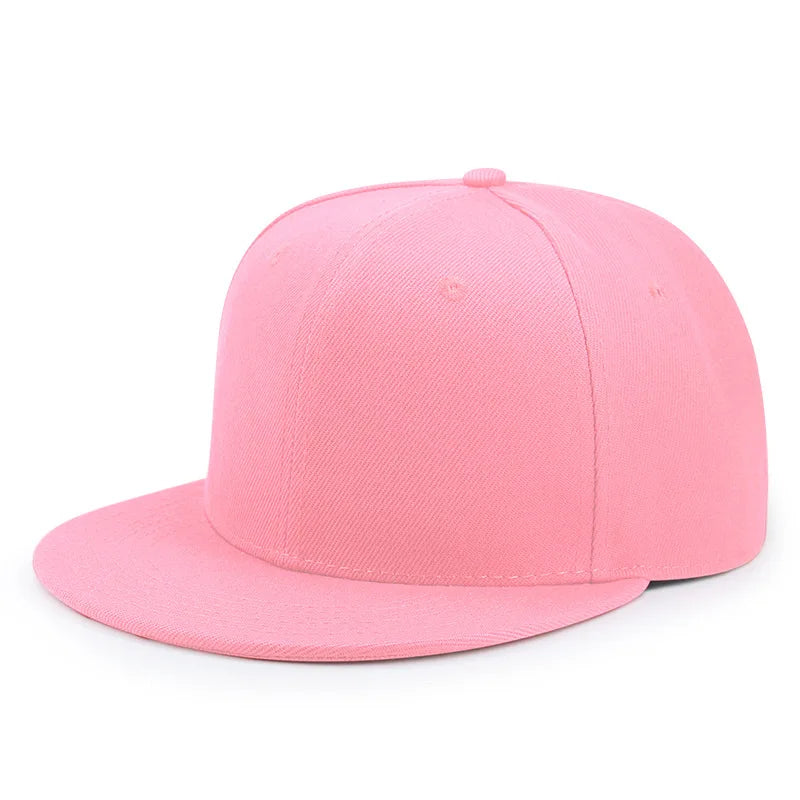 Wholesale 40 Colors Adjustable Flat Peak Snapback Caps Lady Fashion Polyester Plain Baseball Hat Men Hiphop Blank Sport Cap Adijustable 55-60cm