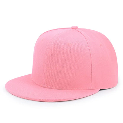 Wholesale 40 Colors Adjustable Flat Peak Snapback Caps Lady Fashion Polyester Plain Baseball Hat Men Hiphop Blank Sport Cap Adijustable 55-60cm