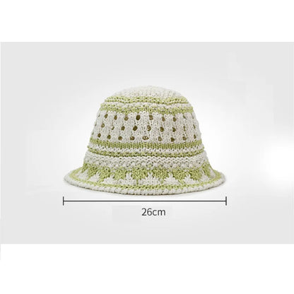 Color Blocked Woven Fisherman Bucket Hat