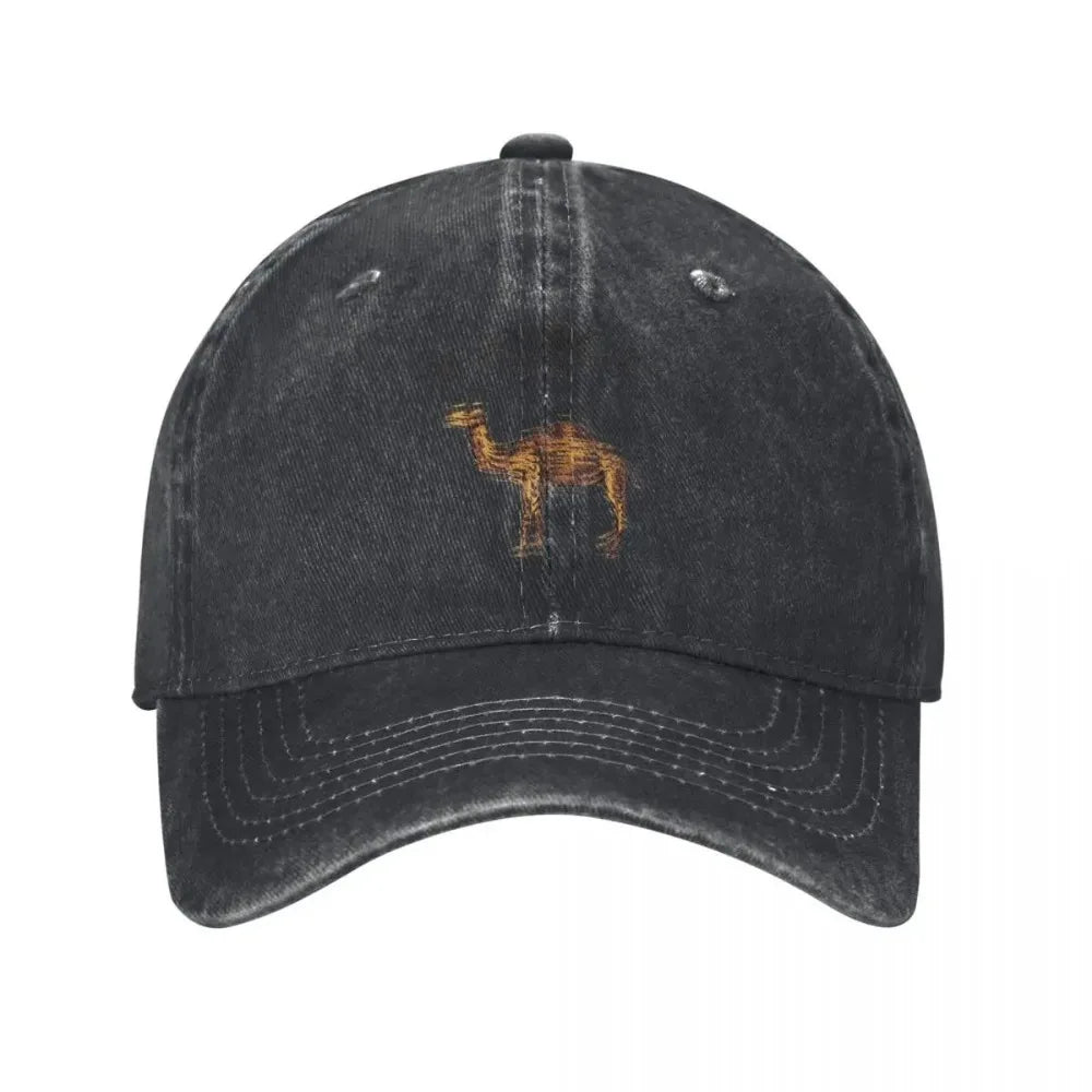 Camel Distressed Washed Baseball Cap