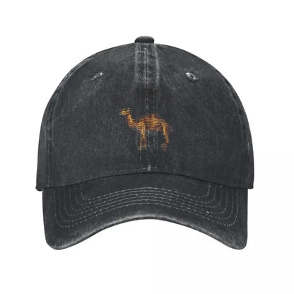 Camel Distressed Washed Baseball Cap
