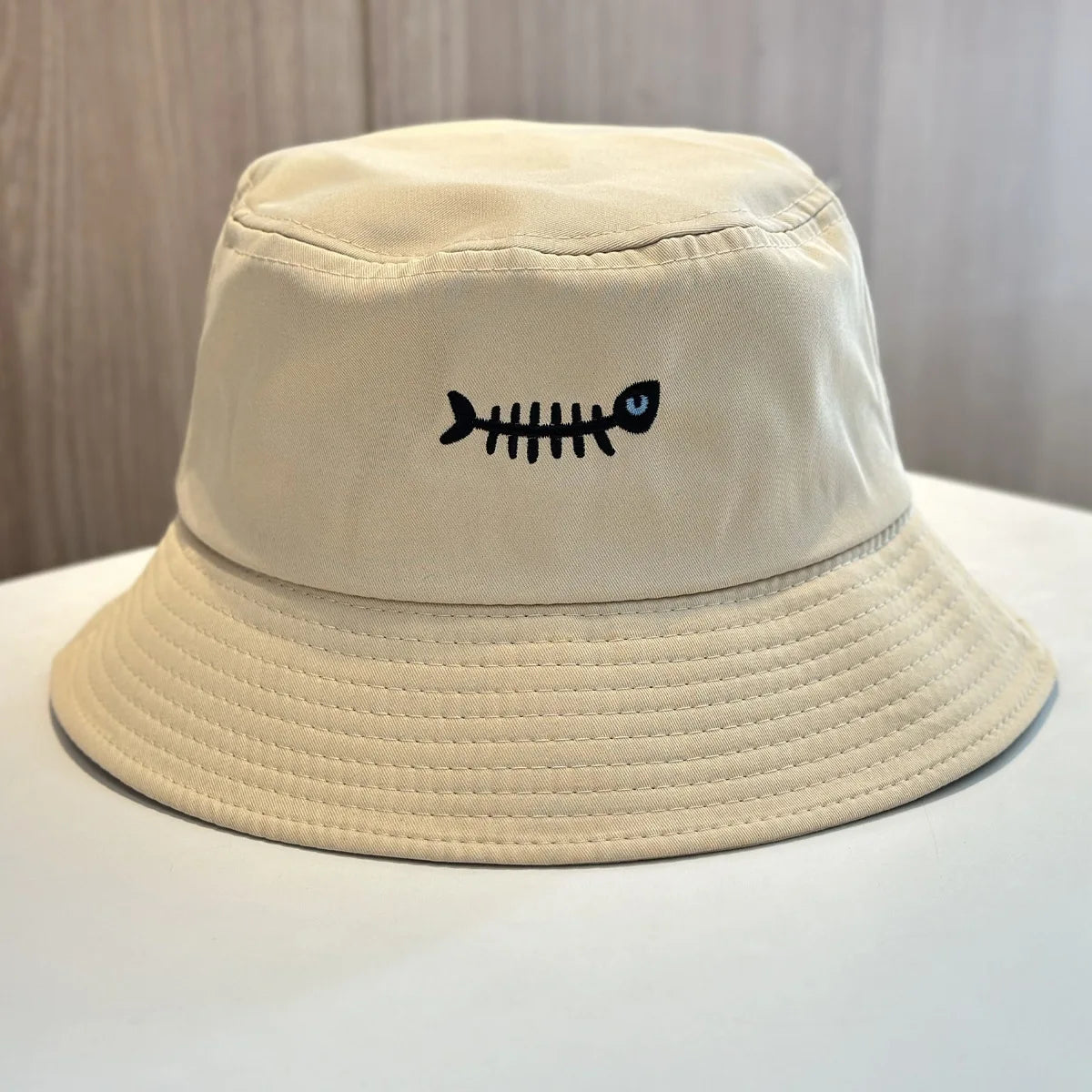 Popular Unisex Summer Bucket Hat For Women Embroidery Fish