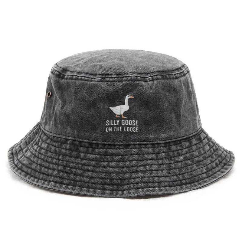 Silly Goose Washed Cotton Bucket Hat For Men Women