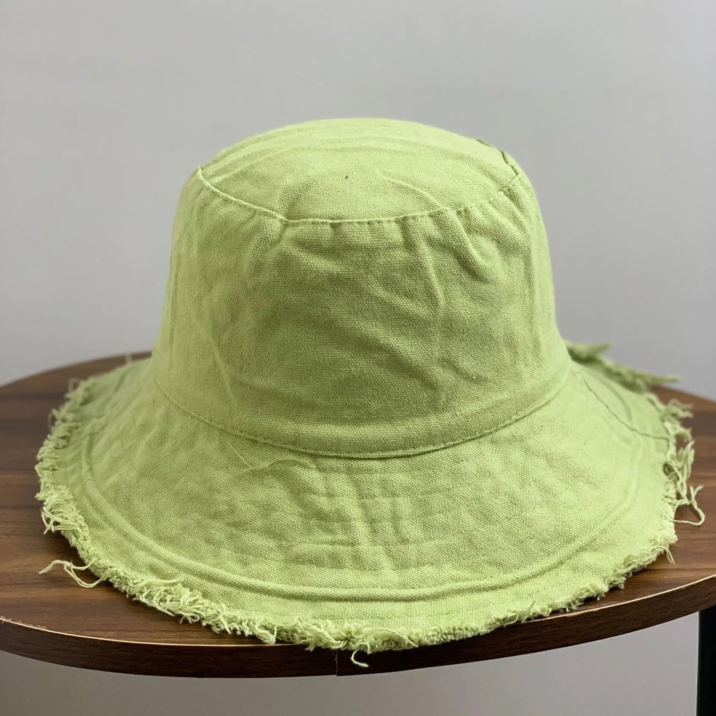 Cotton Fringed Bucket Hat Soft Fisherman Cap