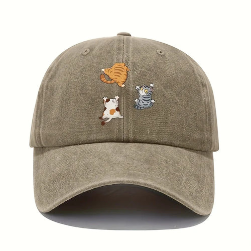 Cute Three Cats Travel Baseball Cap