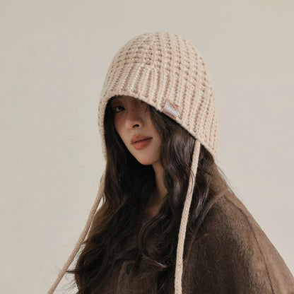 Women Wool Crochet Fisherman Winter Bucket Hat