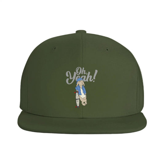 Oh Yeah Skater Rabbit Graphic Snapback Cap