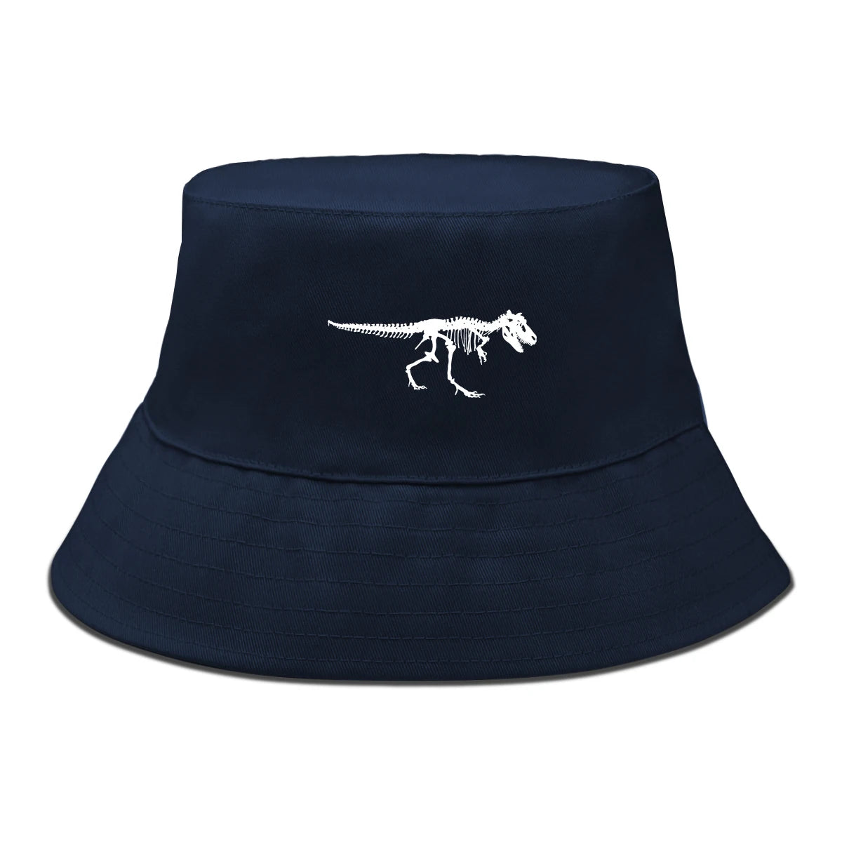 Skeleton Dinosaur Print Bucket Hat